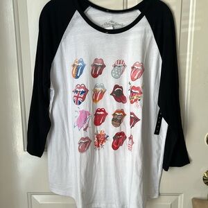 Torrid The Rolling Stones Baseball Tee ~ Size 1 / 1X